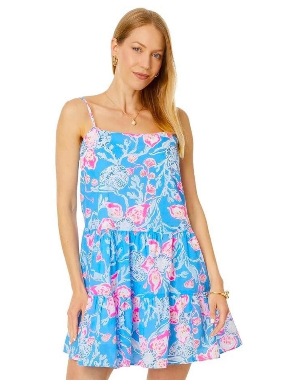 LILLY PULITZER Women’s Alessia Bahamian Rhapsody multicolored cotton dress💐💐